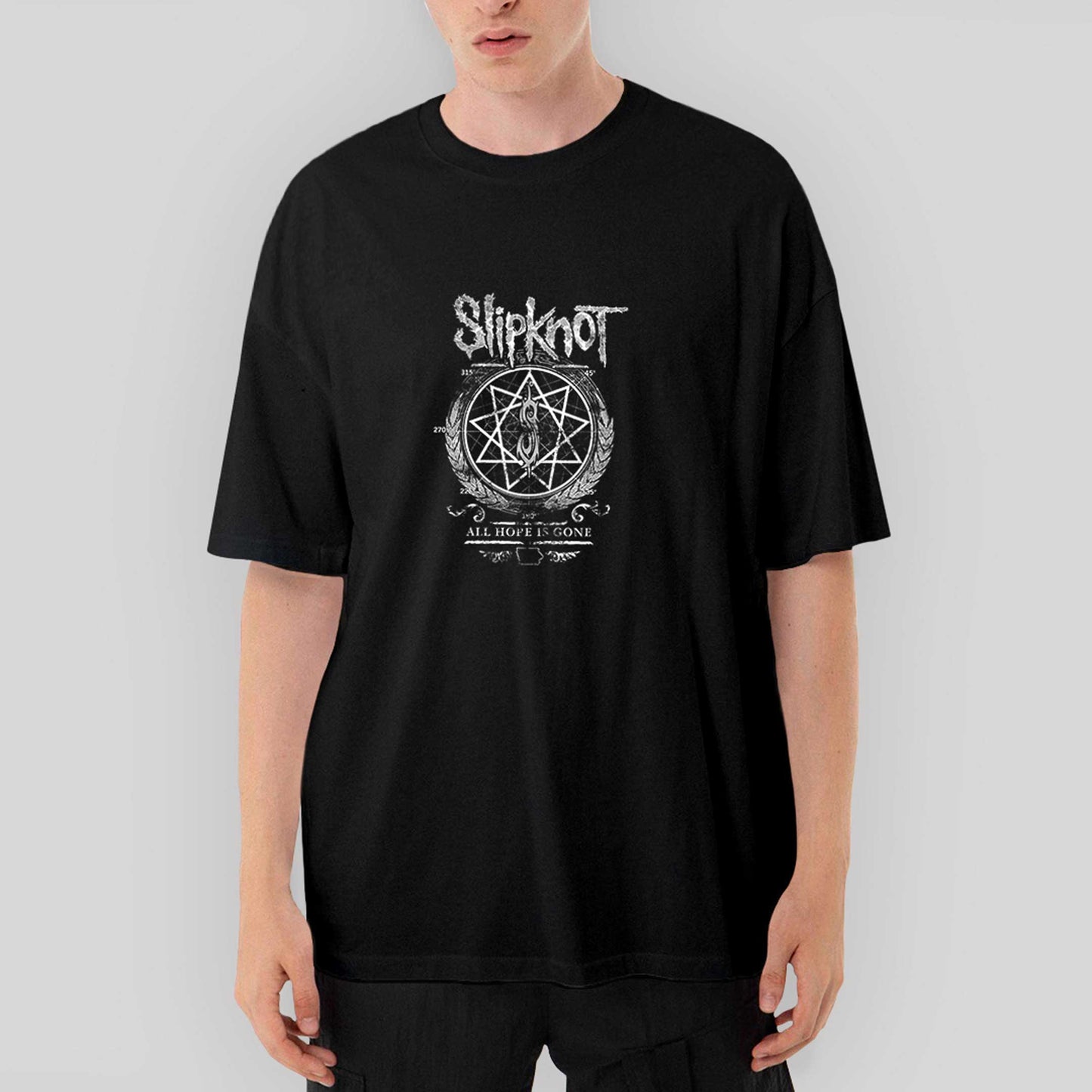 Slipknot Wreath Oversize Siyah Tişört