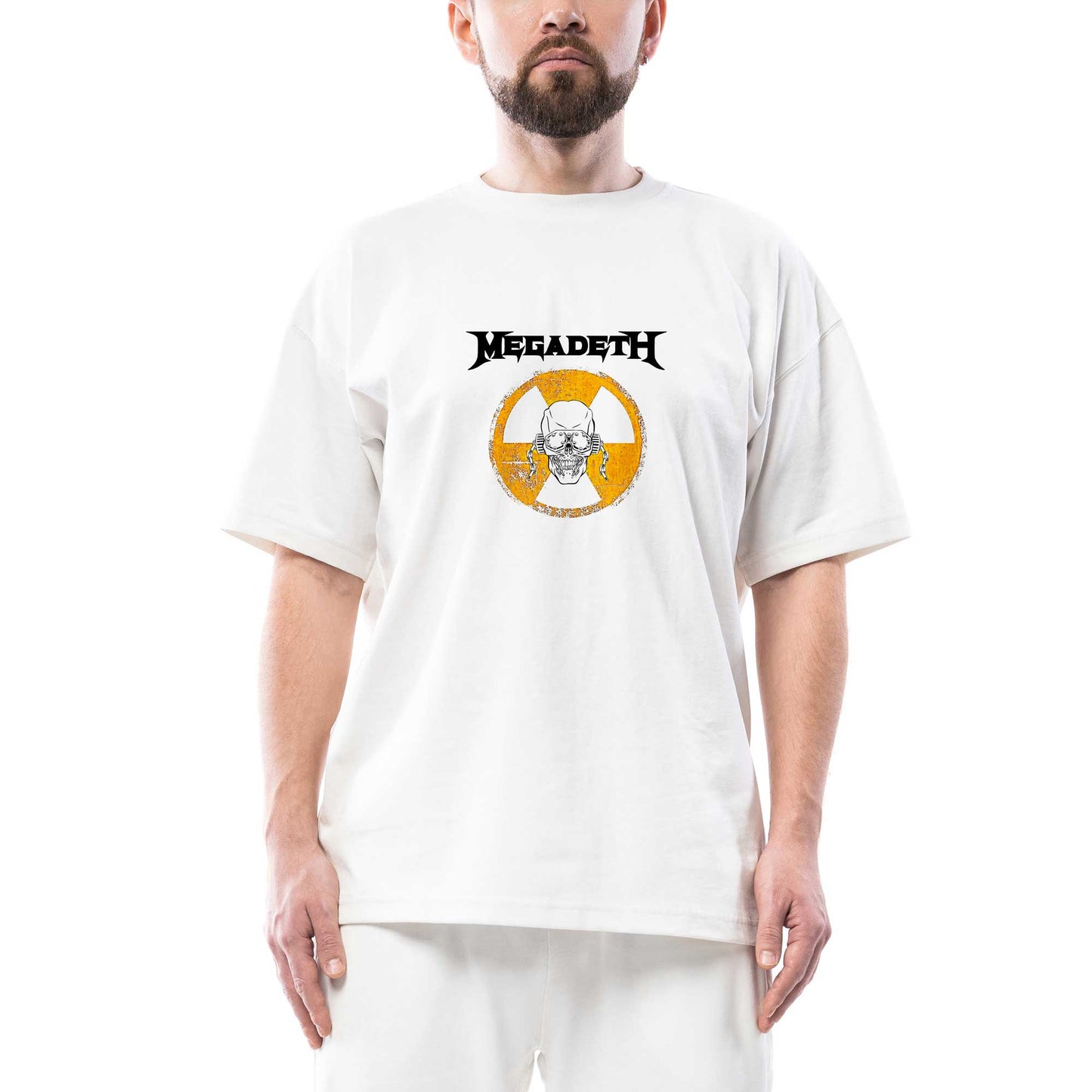 Megadeth Danger Oversize Beyaz Tişört