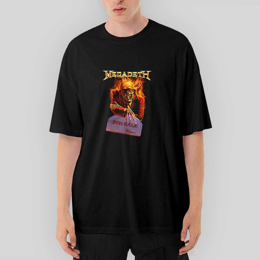 Megadeth For Sale Oversize Siyah Tişört