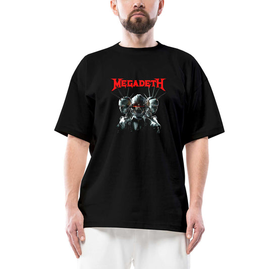 Megadeth Robot Oversize Siyah Tişört