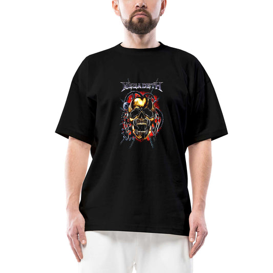 Megadeth Skull Slave Oversize Siyah Tişört