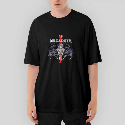 Megadeth Vic 2 Oversize Siyah Tişört