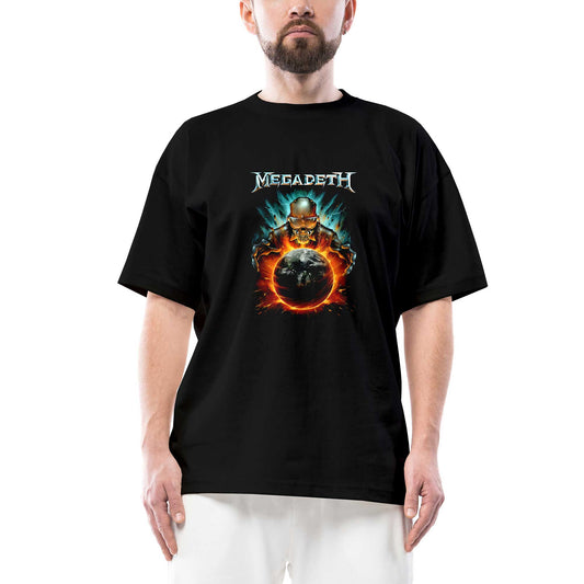 Megadeth World King Oversize Siyah Tişört