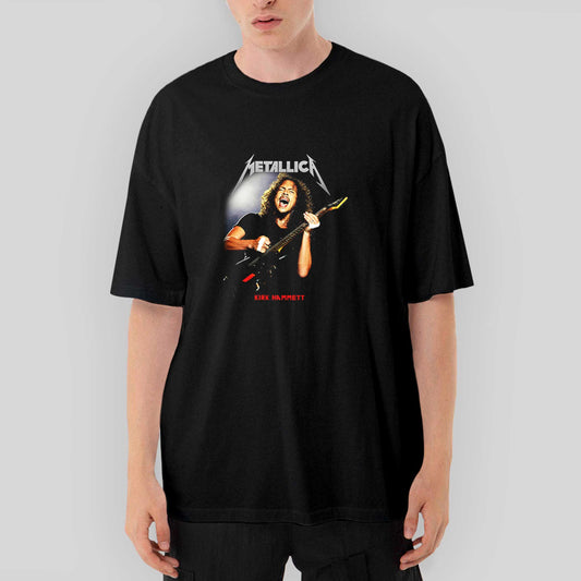 Metallica Kirk Hammet Oversize Siyah Tişört