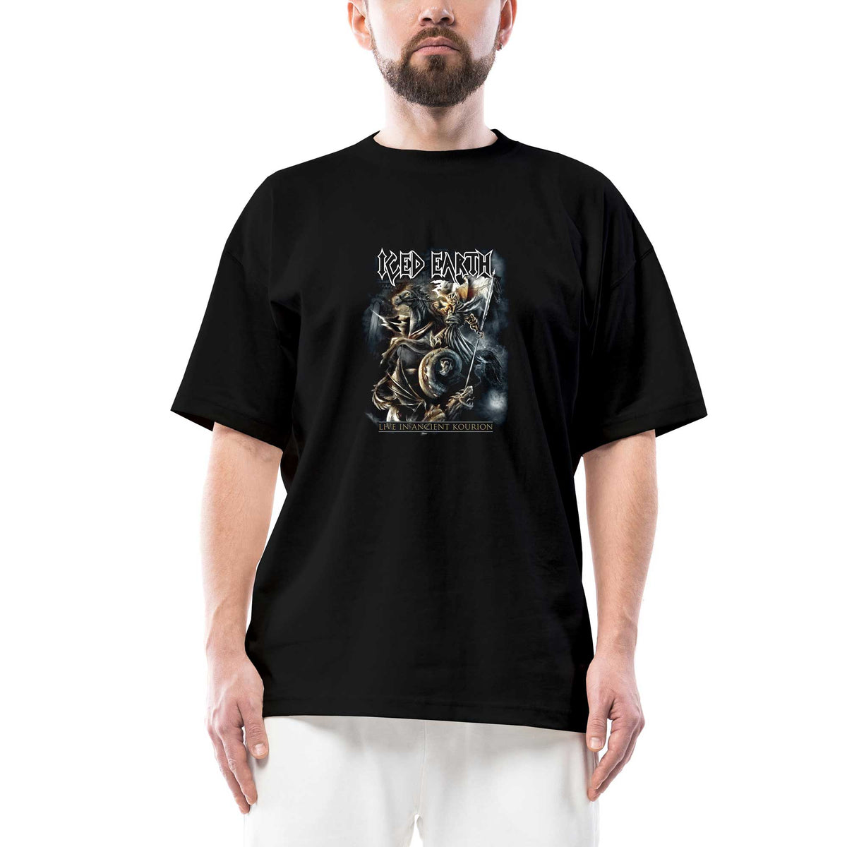Iced Earth Oversize Siyah Tişört
