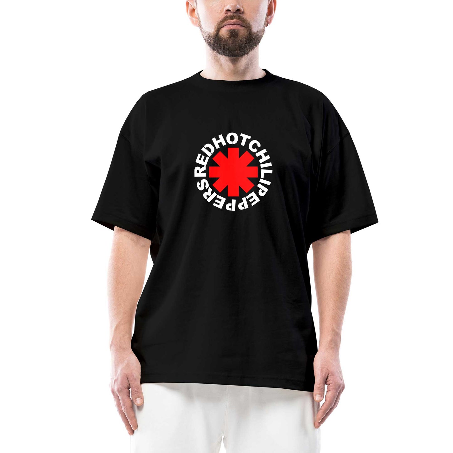 Symbol Red Hot Chili Peppers Oversize Siyah Tişört