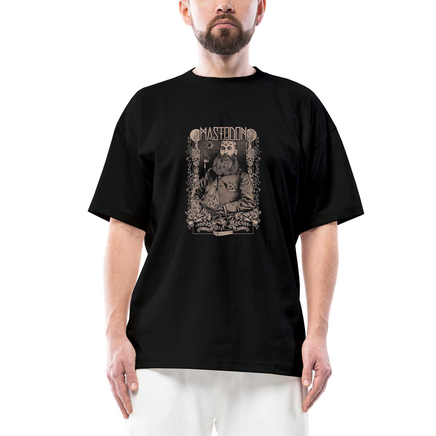 Mastodon Oversize Siyah Tişört