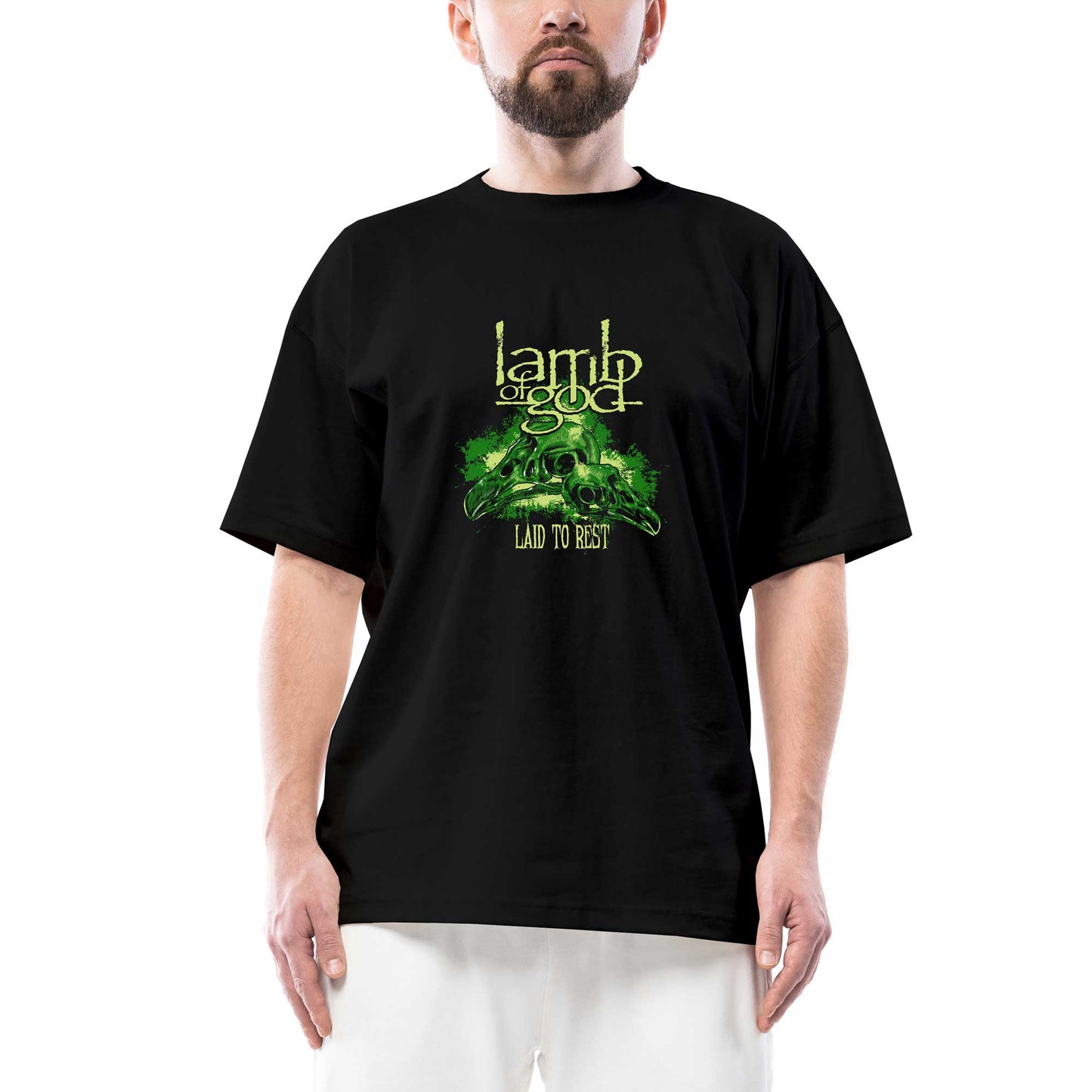 Lamb Of God Genre Oversize Siyah Tişört