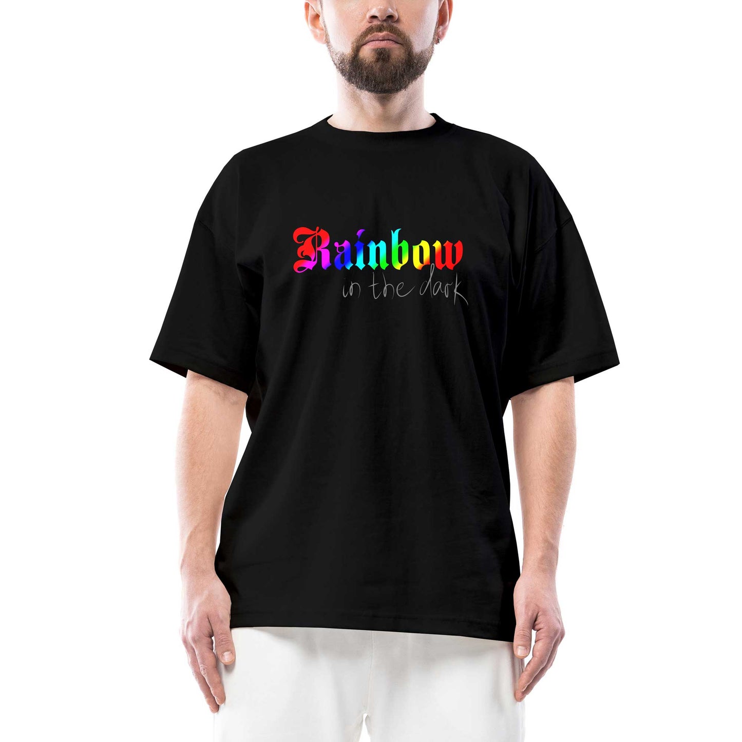 Dio Rainbow in The Dark Oversize Siyah Tişört