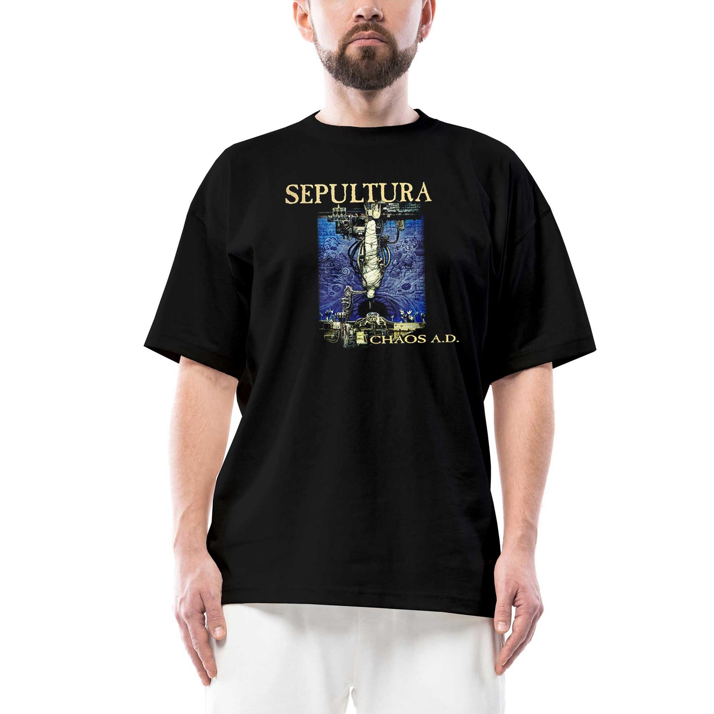 Sepultura Chaos A.D. Oversize Siyah Tişört