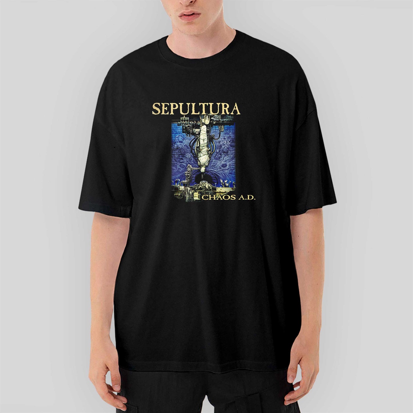 Sepultura Chaos A.D. Oversize Siyah Tişört