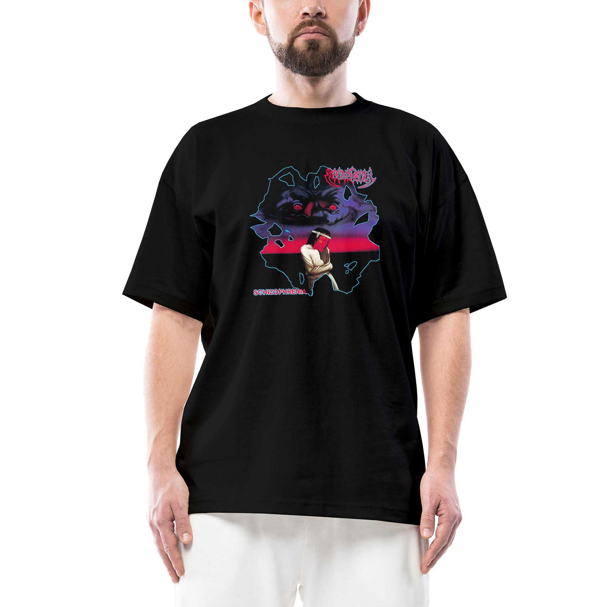 Sepultura Schizophrenia Oversize Siyah Tişört