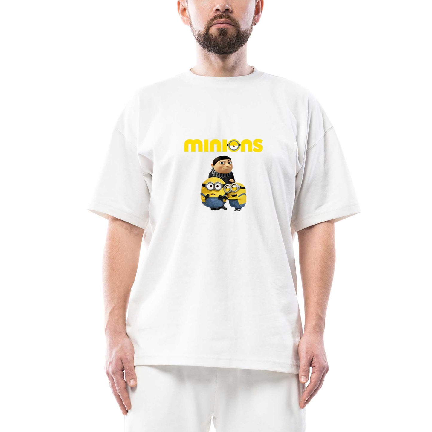 Minions Team Oversize Siyah Tişört