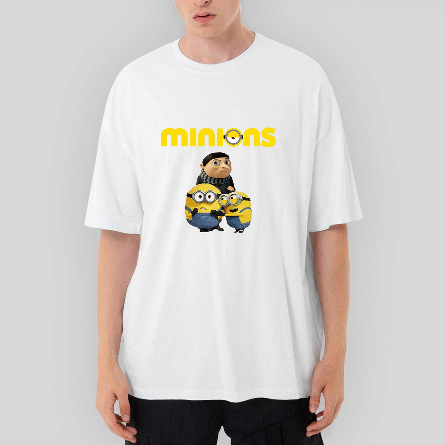 Minions Team Oversize Siyah Tişört