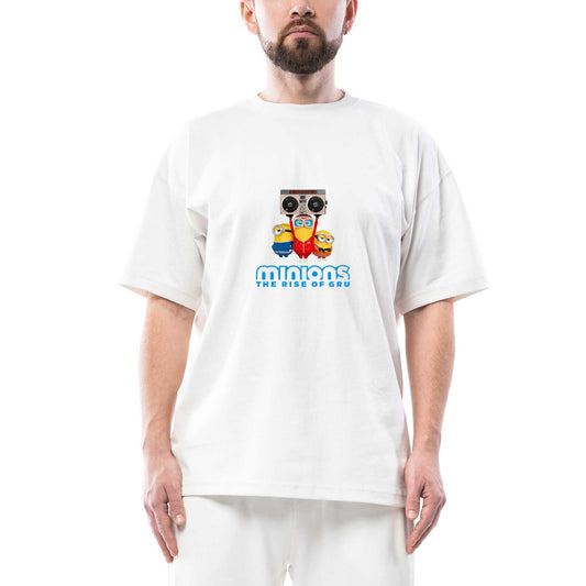 Minions The Rise Of Gru Oversize Siyah Tişört