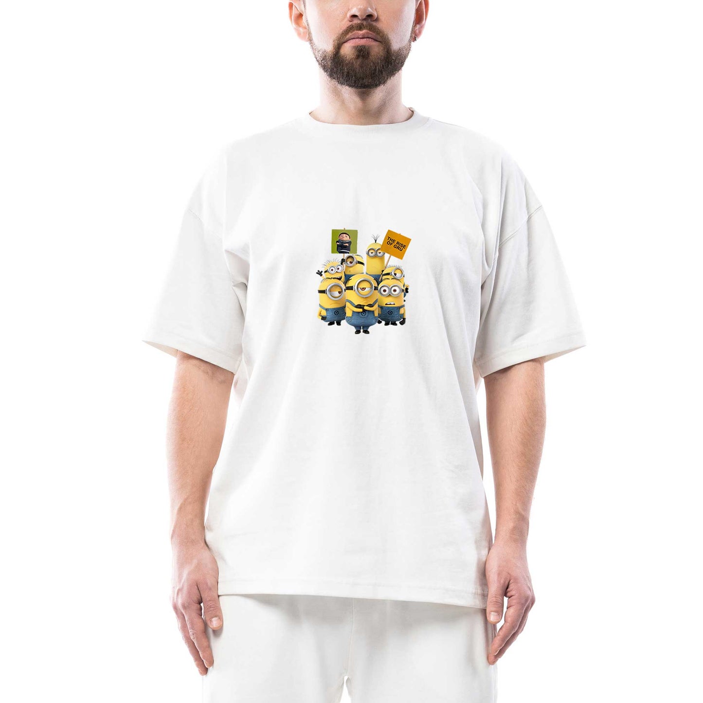 Minions The Rise Of Gru Banner Oversize Siyah Tişört