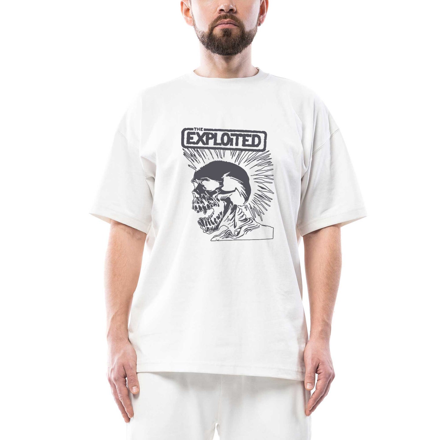 The Exploited Skull Oversize Siyah Tişört
