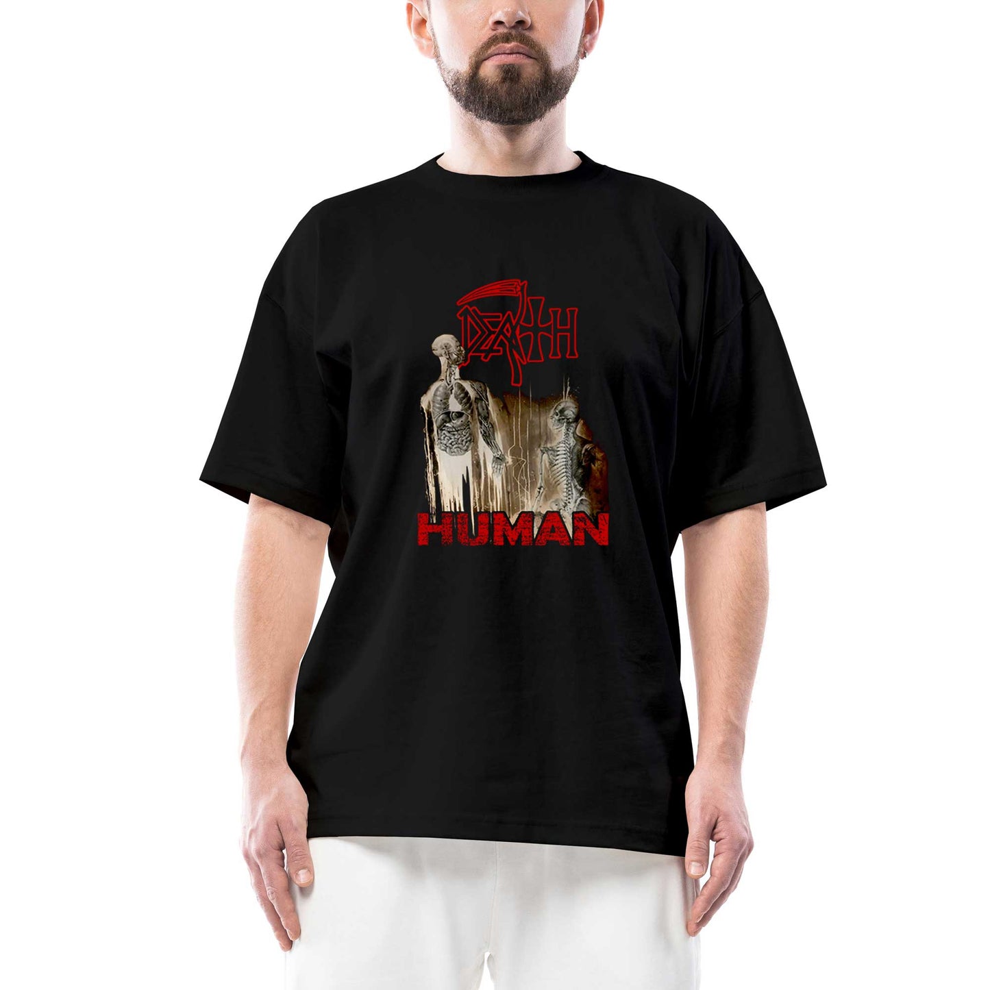 Death Human Oversize Siyah Tişört