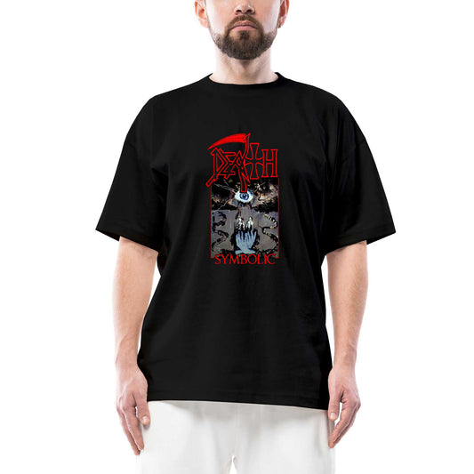 Death Symbolic Oversize Siyah Tişört