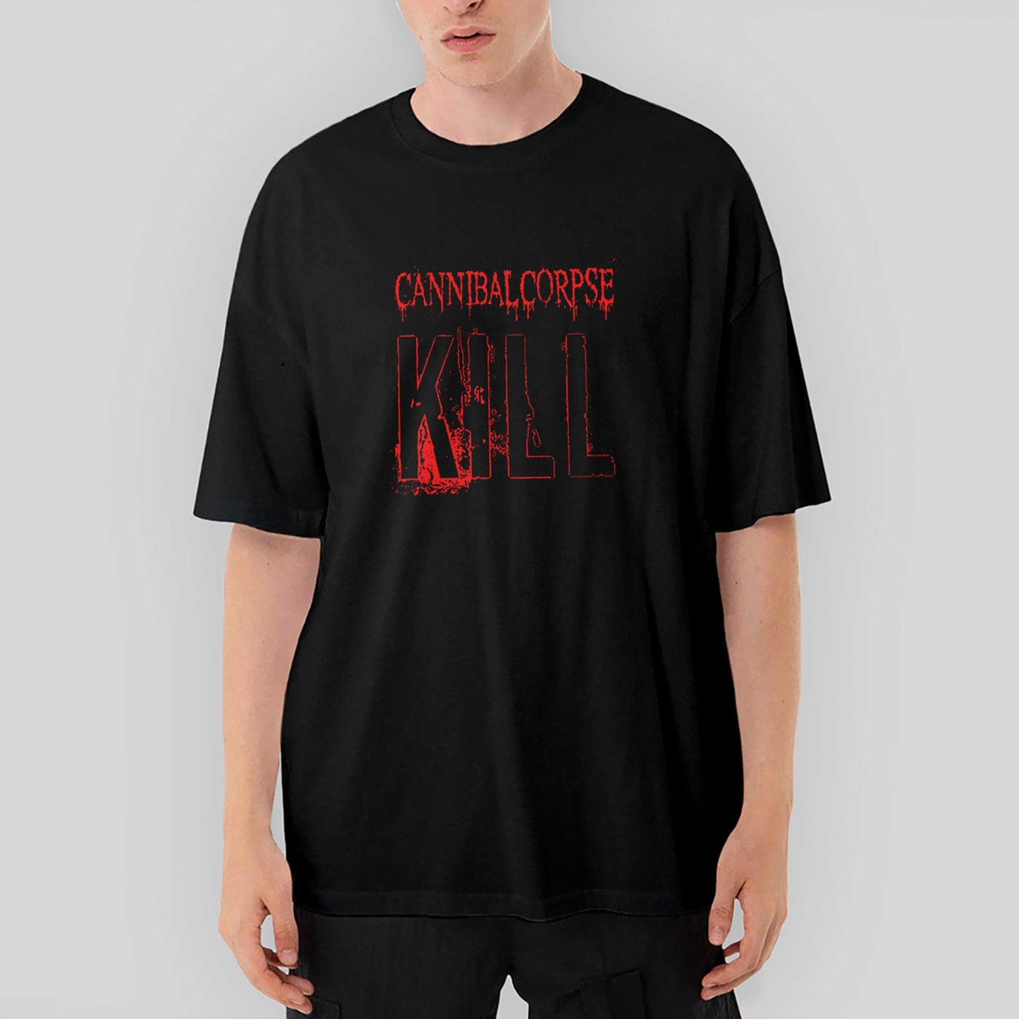 Cannibal Corpse Kill Oversize Siyah Tişört