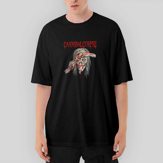 Cannibal Corpse Eyes Oversize Siyah Tişört