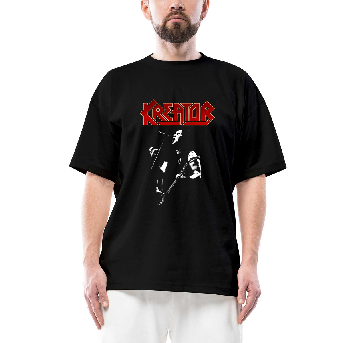 Kreator United in Hate Oversize Siyah Tişört