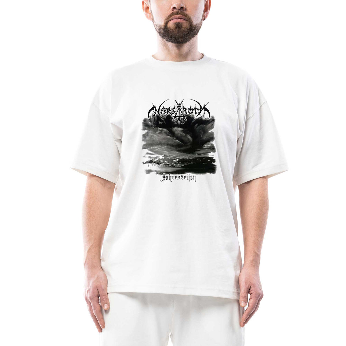 Nargaroth Jahreszeiten Oversize Beyaz Tişört