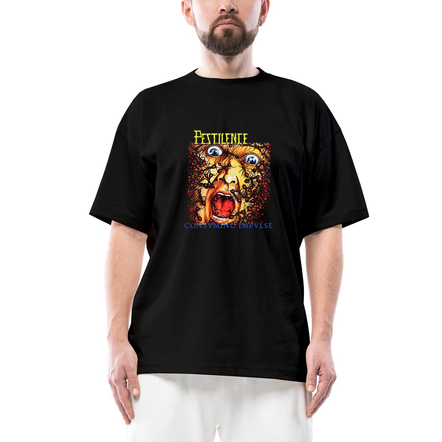 Pestilence Consuming İmpulse Oversize Siyah Tişört