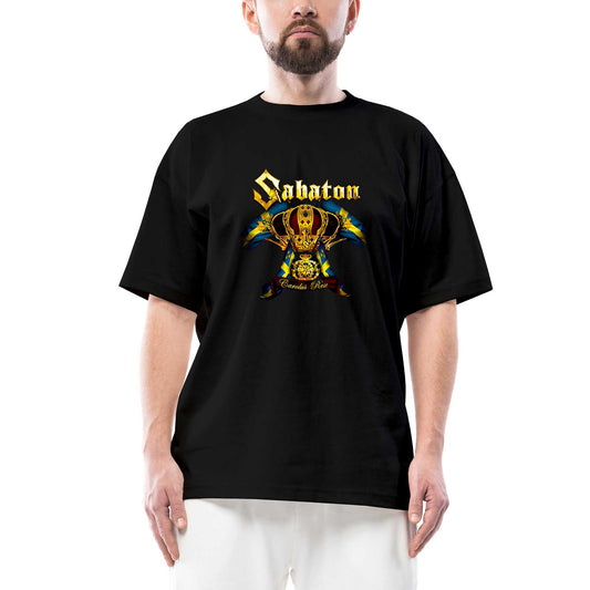 Sabaton Carolus Rex Oversize Siyah Tişört