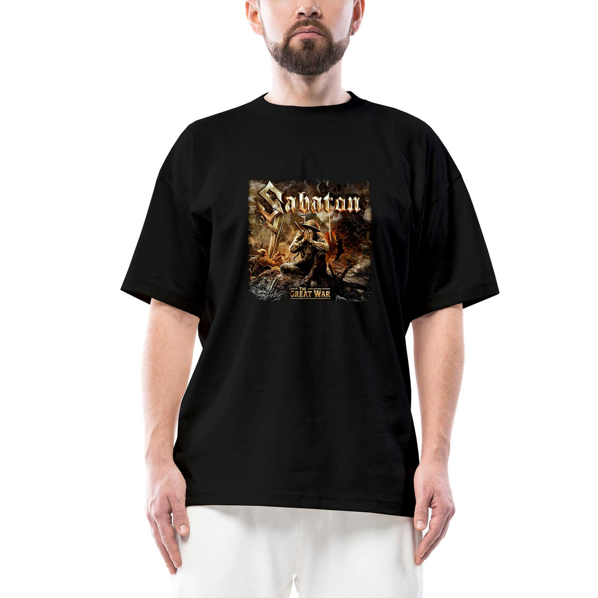 Sabaton The Great War Oversize Siyah Tişört