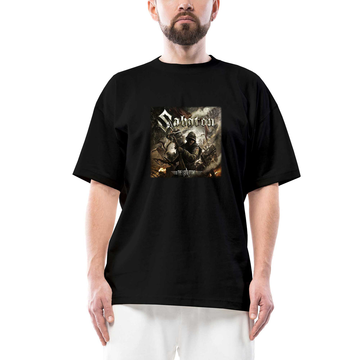 Sabaton The Last Stand Oversize Siyah Tişört