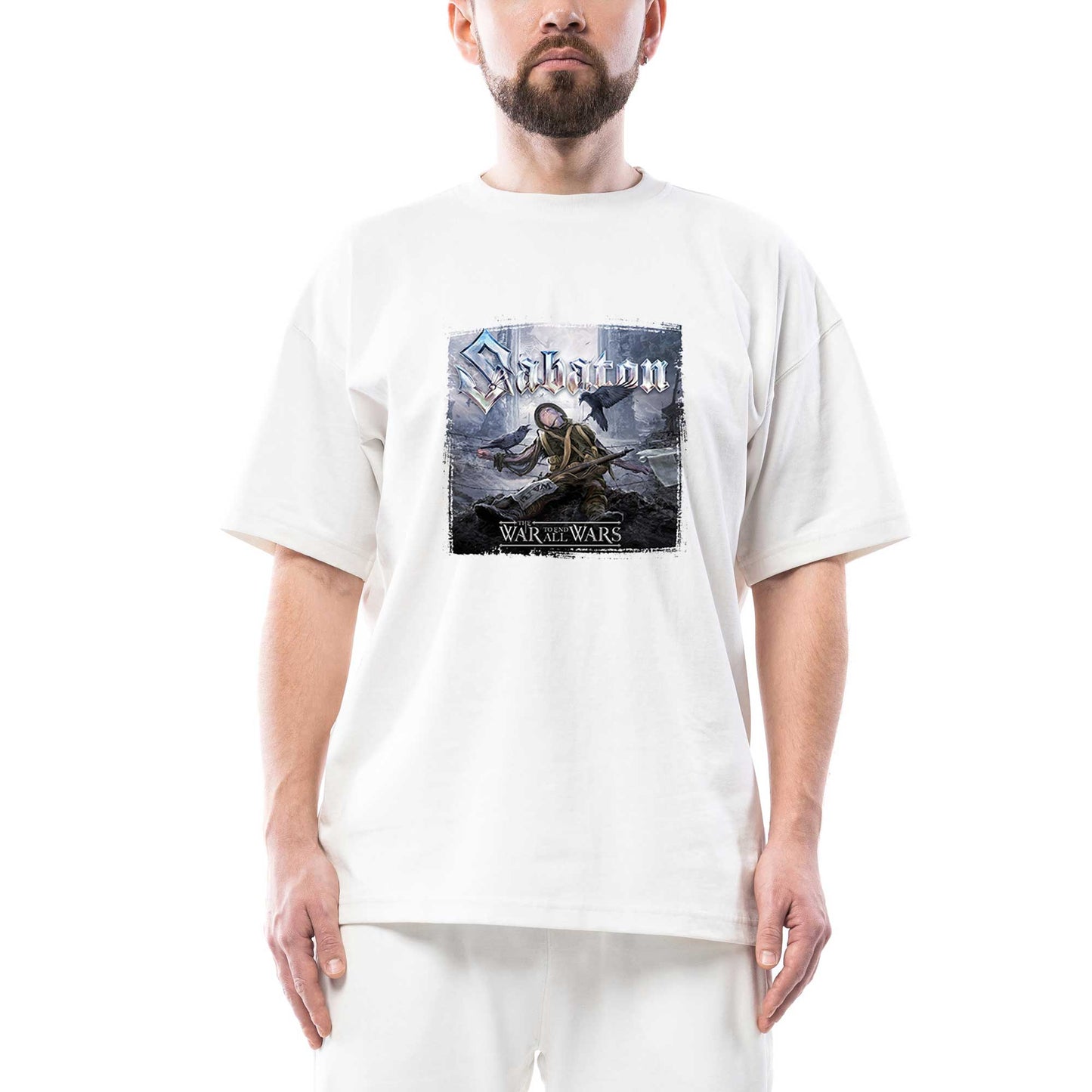 Sabaton The War To End All Wars Oversize Beyaz Tişört