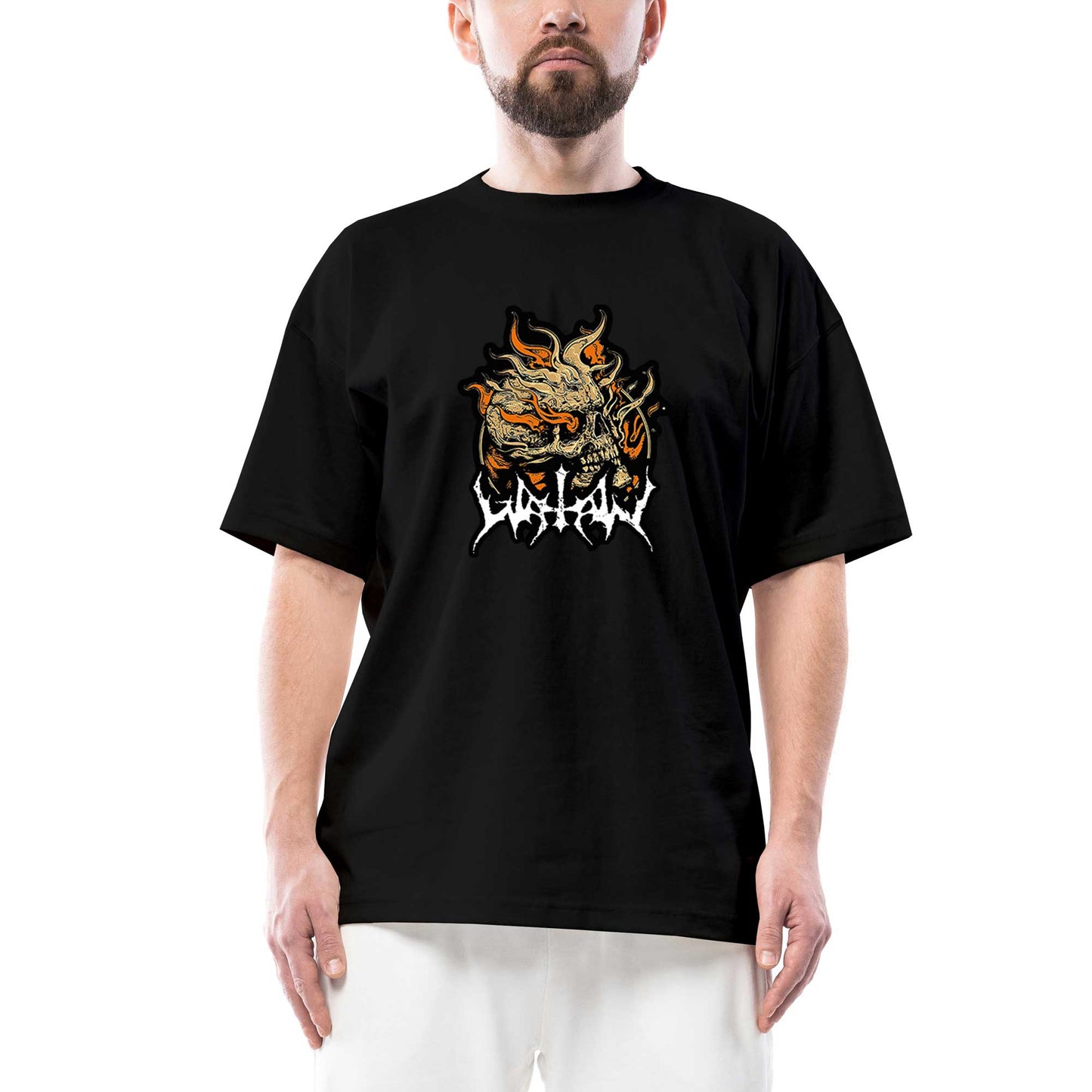 Watain Skull Oversize Siyah Tişört