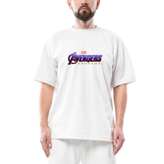 Avengers End Game Logo Oversize Siyah Tişört