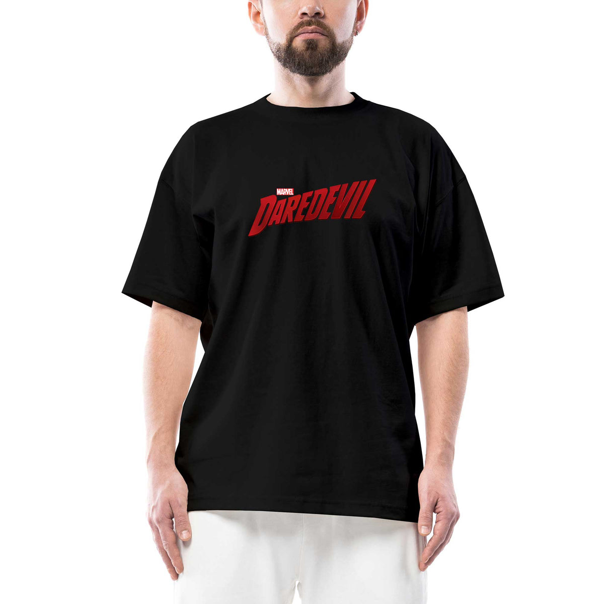 DareDevil Logo Oversize Siyah Tişört