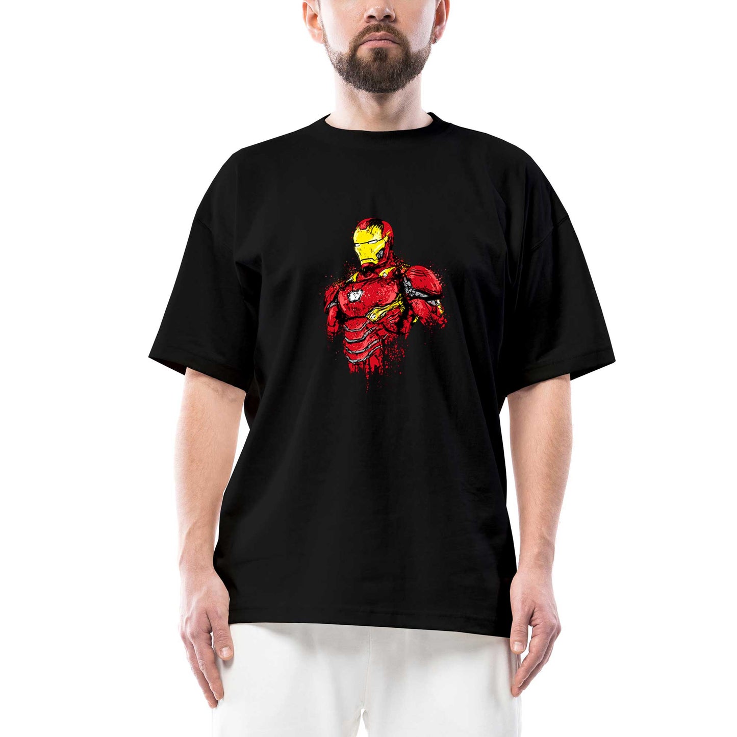 Iron Man Armor Oversize Siyah Tişört
