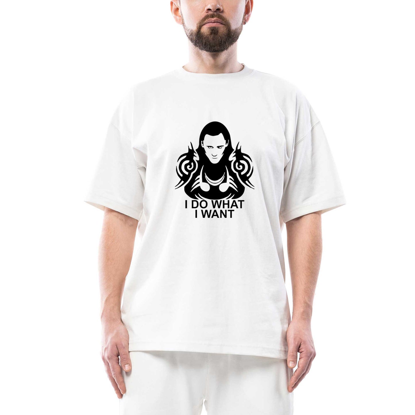 Loki Oversize Beyaz Tişört