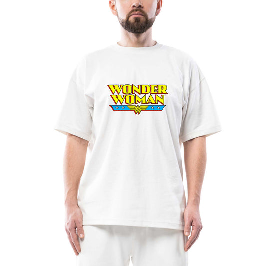 Wonder Woman Vintage Oversize Beyaz Tişört