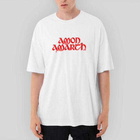 Amon Amarth Logo Classic Oversize Siyah Tişört