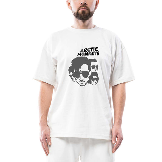 Arctic Monkeys Group 2 Oversize Beyaz Tişört