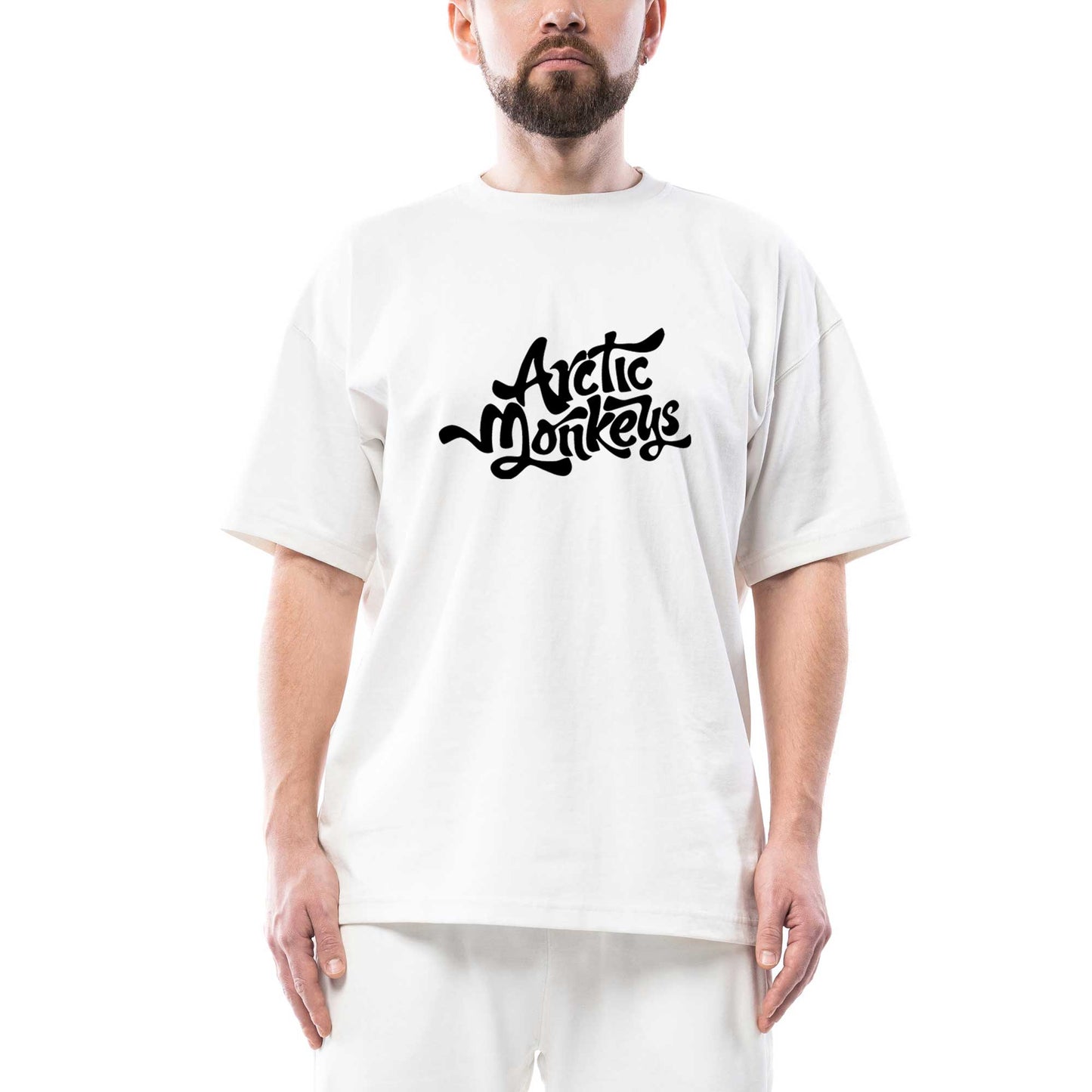 Arctic Monkeys Logo 2 Oversize Beyaz Tişört