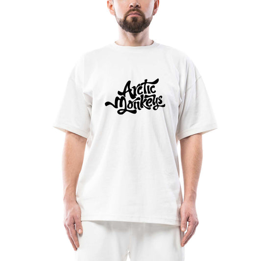 Arctic Monkeys Logo 2 Oversize Beyaz Tişört