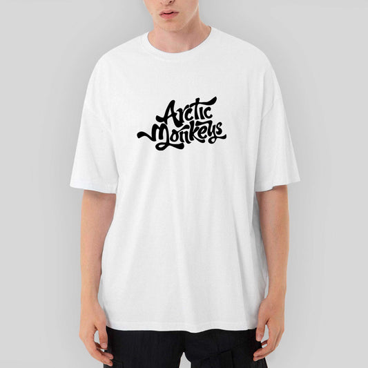 Arctic Monkeys Logo 2 Oversize Beyaz Tişört