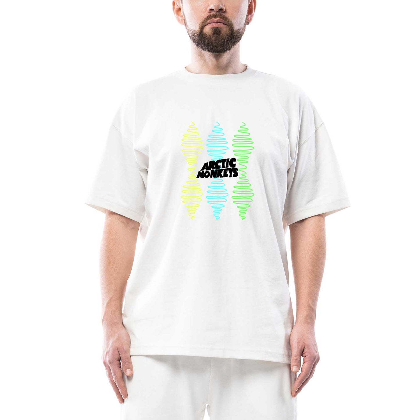 Arctic Monkeys Steep Wave Oversize Beyaz Tişört