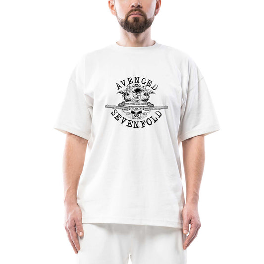 Avenged Sevenfold Future is Set Forever Oversize Beyaz Tişört