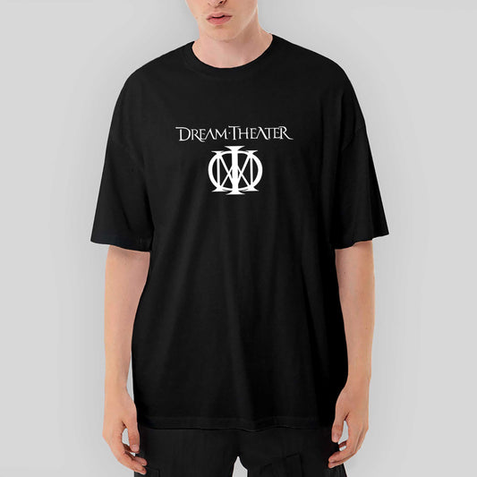 Dream Theater Logo 3 Oversize Siyah Tişört