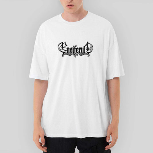 Ensiferum Logo Oversize Beyaz Tişört