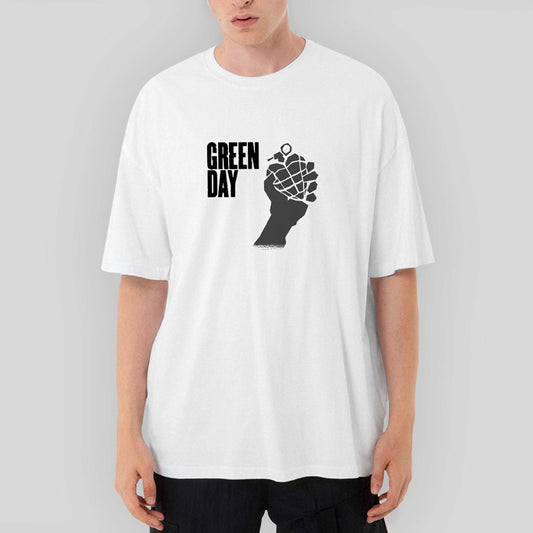 Green Day Bomb 2 Oversize Beyaz Tişört