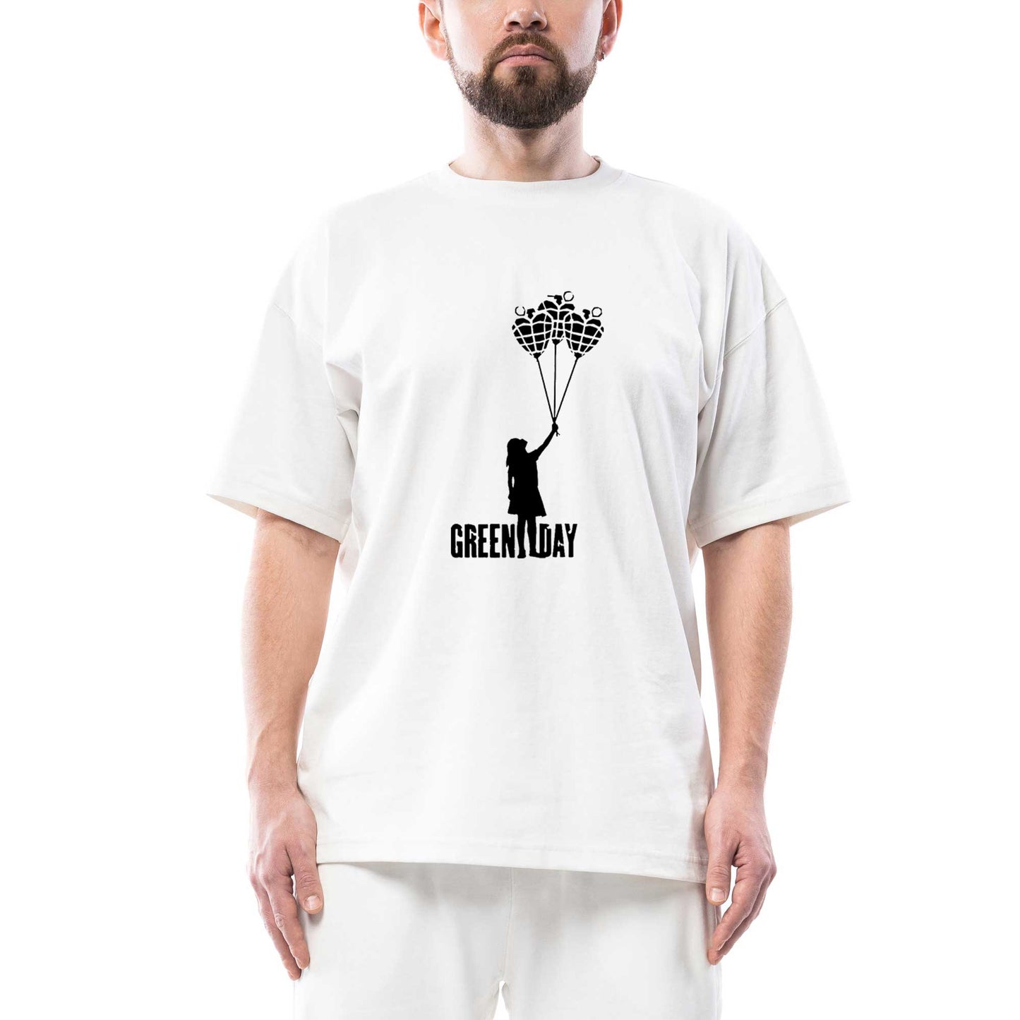 Green Day Girl Oversize Beyaz Tişört