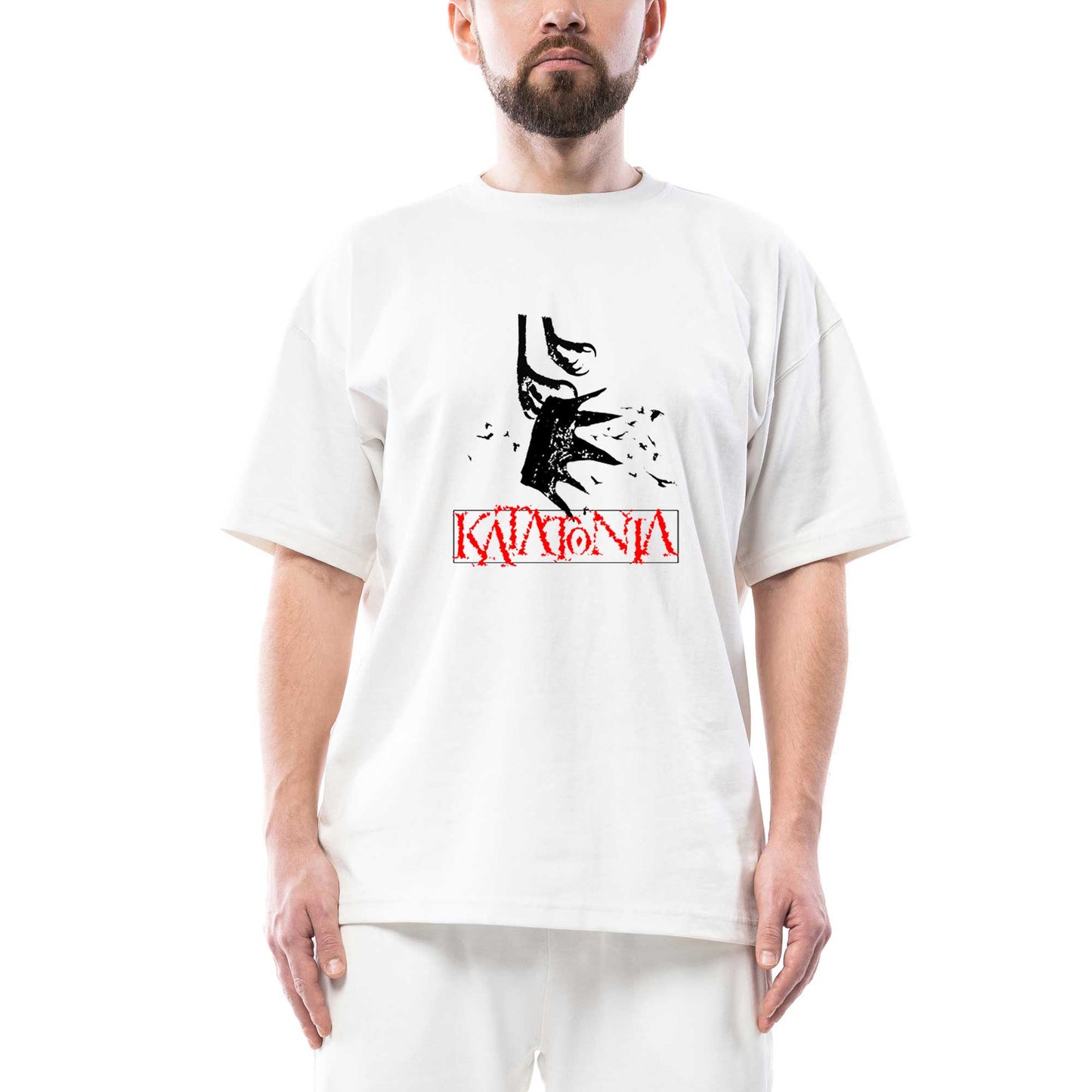 Katatonia Crown Oversize Beyaz Tişört